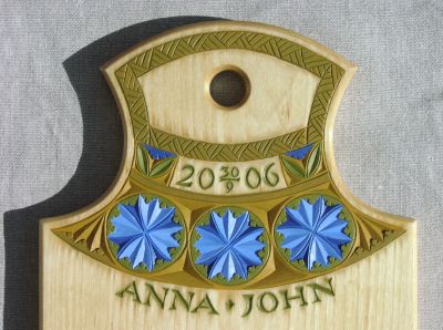 Inskription Anna - John 21x54cm